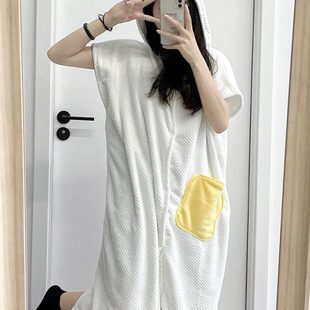 裹大可巾游泳浴巾速干浴裙裹家用吸浴衣洗澡日式 浴袍穿女夏季 水可