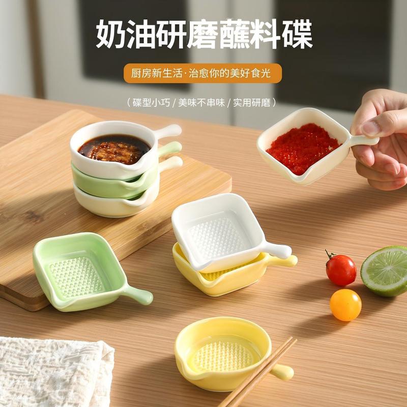 陶瓷研蓉蘸料碟手动磨蒜泥器研磨果泥姜汁刨压蒜蓉姜末姜蓉磨蒜器
