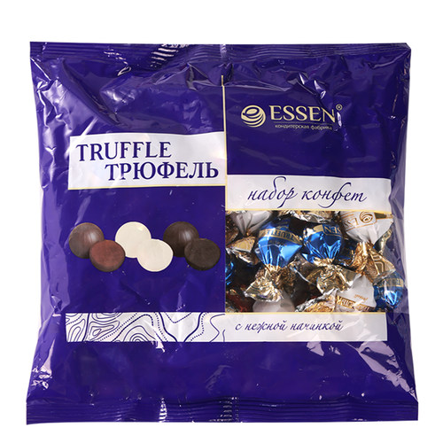 俄罗斯原装进口松露巧克力味糖巧克力零食香草味巧克力喜糖婚礼