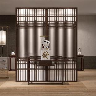 实木镂空屏风隔断小户型客厅餐厅分隔简约栅栏玄关入户遮挡 新中式