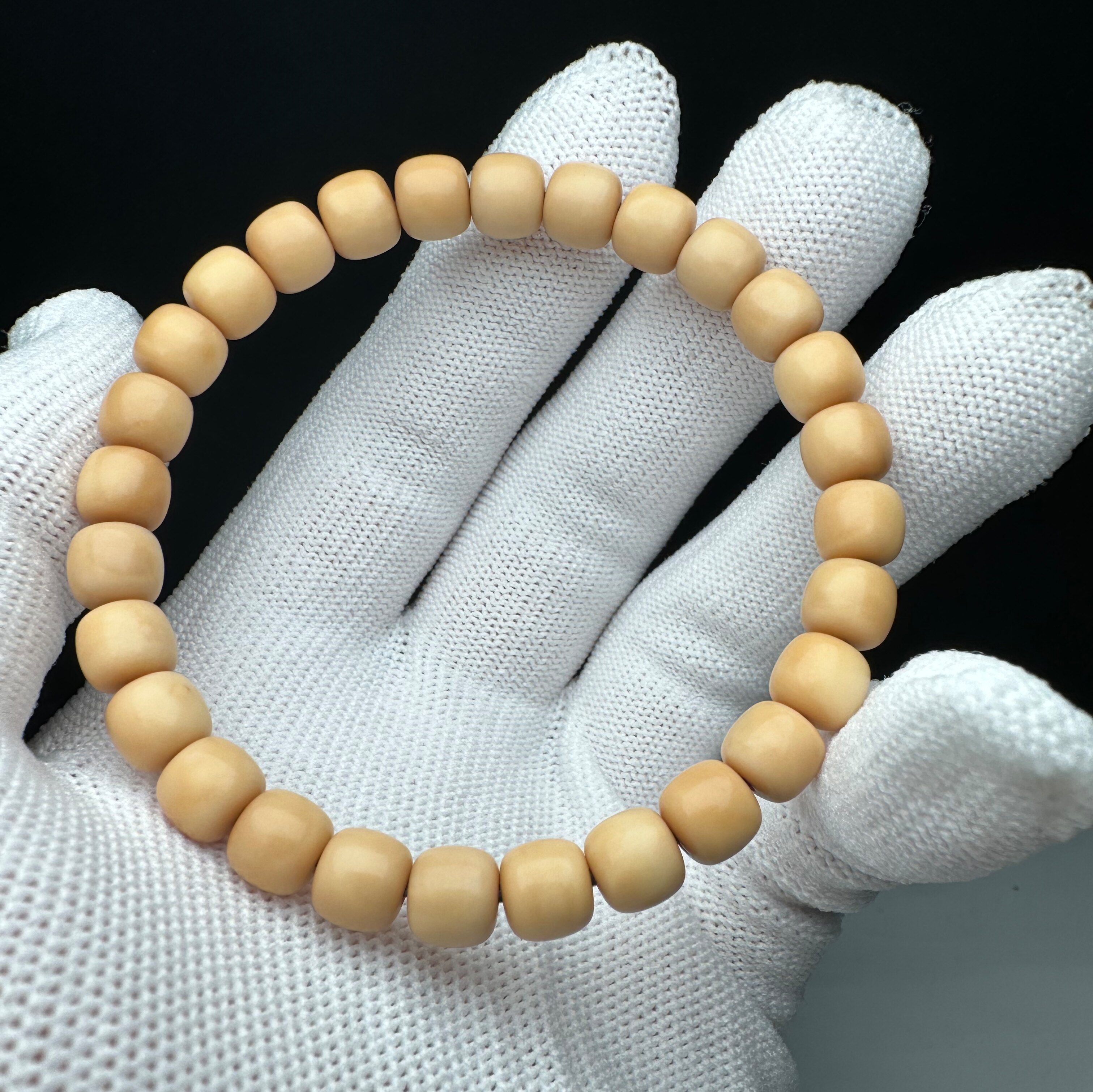 天然龙脊菩提(龙骨菩提)精工老型文玩单圈手串手工干磨高油高密