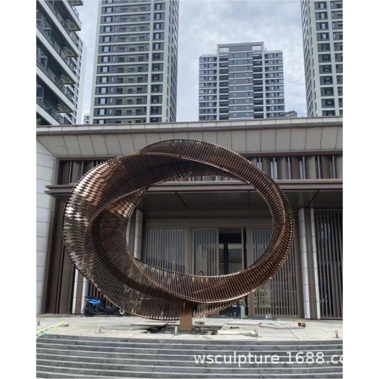 大型不锈钢镂空雕塑  抽象艺术  不锈钢雕塑定制  不锈钢景观雕塑