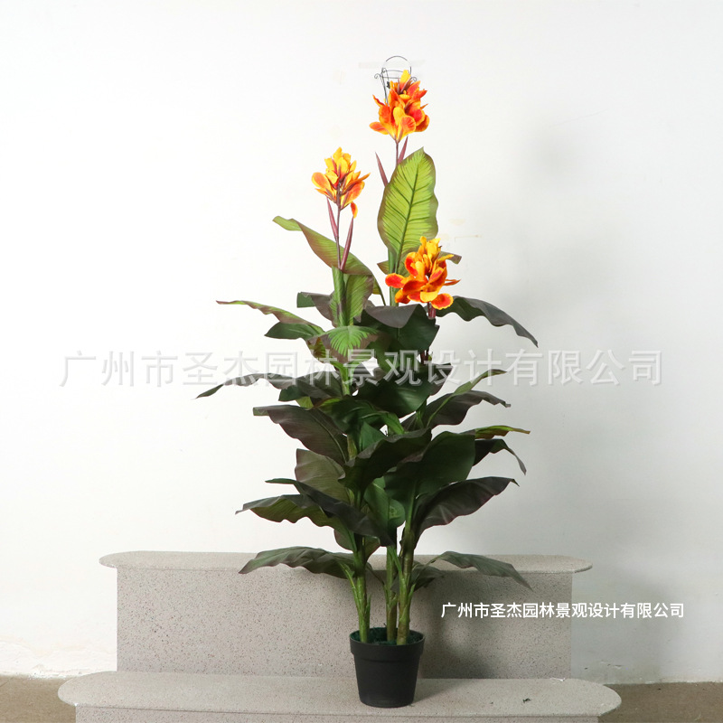 仿真美人蕉仿真红美人PE仿真绿植 室内造景假树 植物造景主题公园