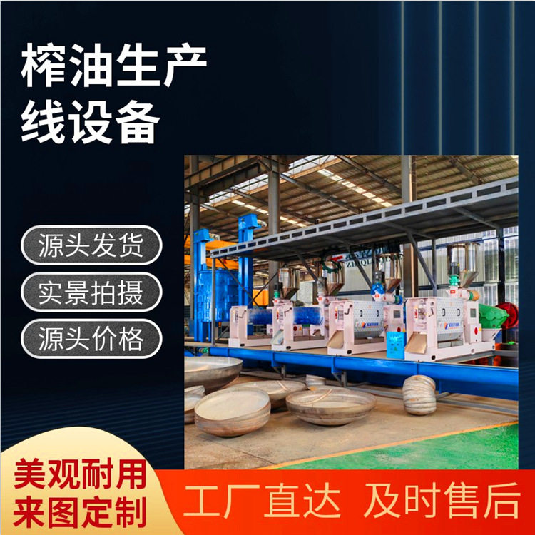 冷榨胡麻油机器 低温核桃油炸油机 双螺杆山茶籽油榨油生产线设备