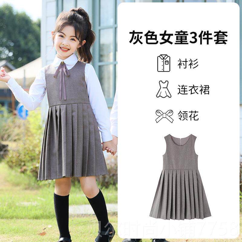 新款小学生校服套装秋品女童儿连衣裙幼演园园服女学新院风合唱出
