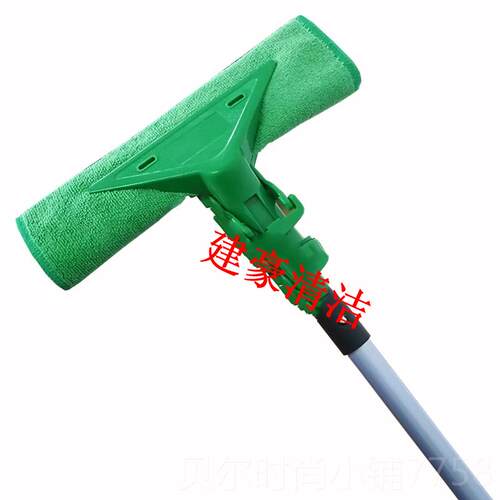 新款白云老虎夹毛巾布缩洁夹子擦窗户墙墩抹布夹擦玻璃清工具伸杆