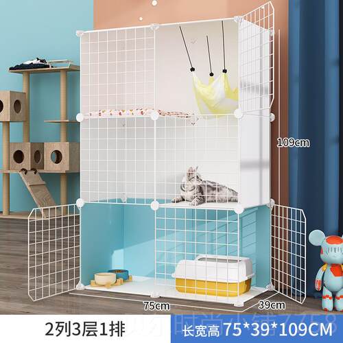 新款猫屋不占地猫子家结实一体猫墅自带猫砂笼别盆定制猫柜两层用