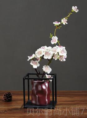 新款复禅葫意芦新中式花瓶摆件装饰品软装陶瓷小摆设家居客厅插古