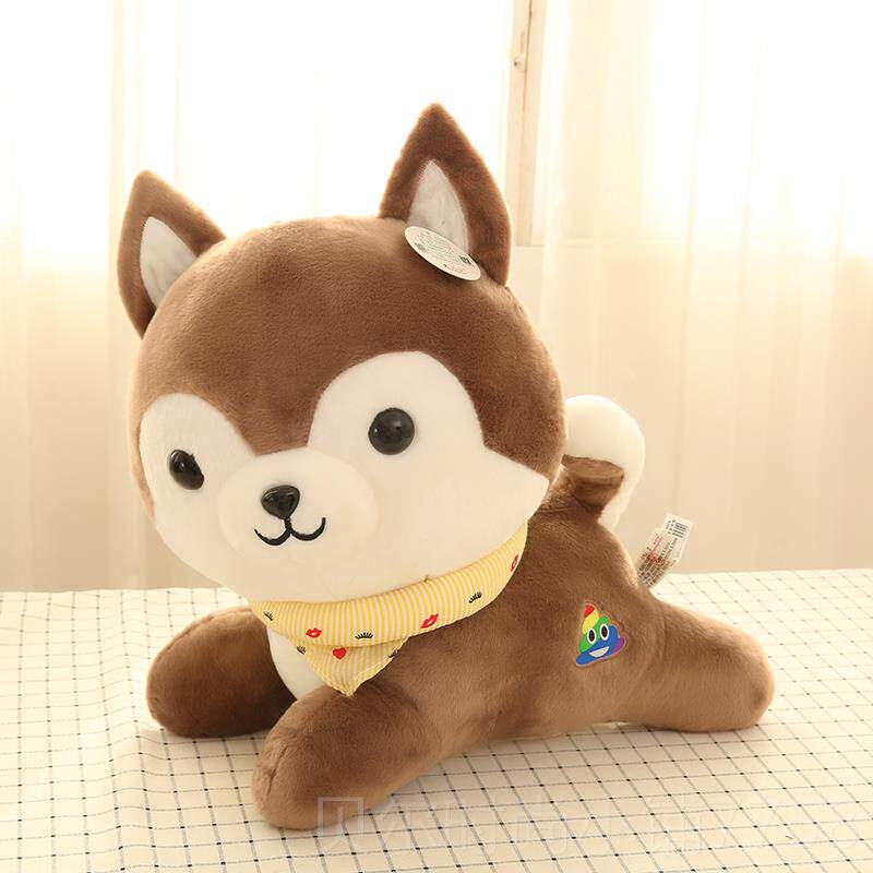 新款海利伟柴多毛绒玩具狗公仔仿真哈奇狗柴犬士抱枕狗玩多偶儿童