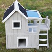 新款 实木质宠防物窝室内户外猫窝家用笼子咪猫屋猫流浪猫防雨晒猫