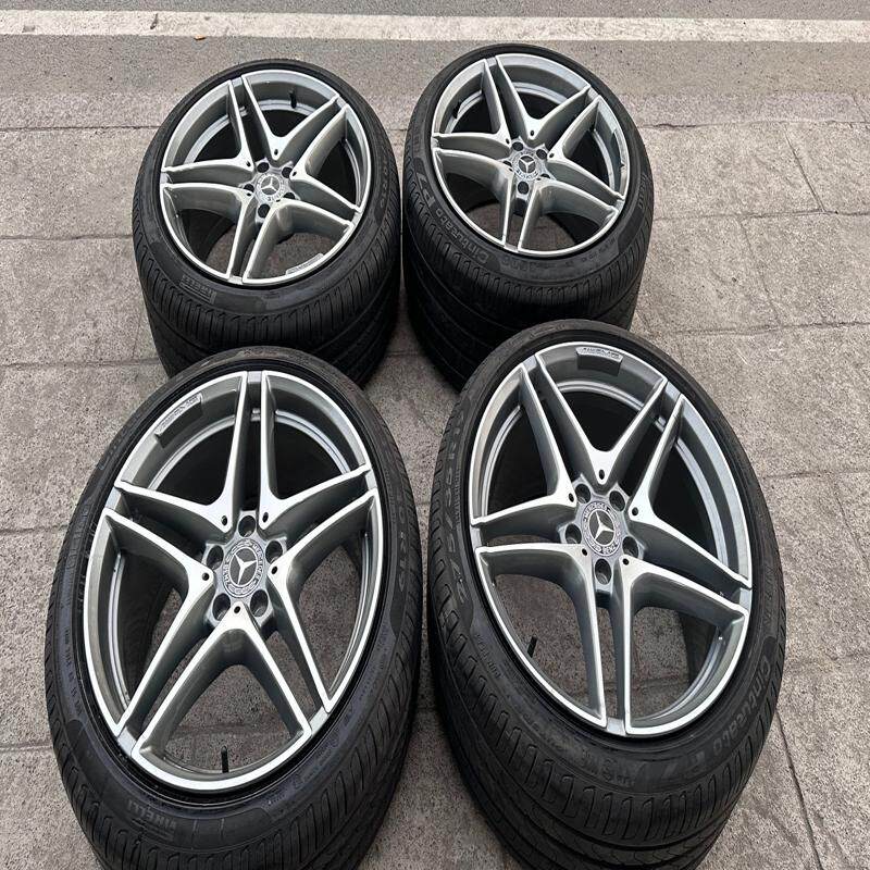 议价19寸奔驰AMG C63原车原厂轮毂带胎一套