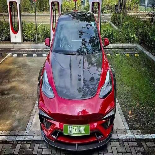 议价特斯拉model3改装imp锻造碳纤维机盖引擎盖欢迎批发