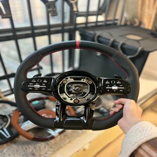 可以自选发货 议价全新奔驰方向盘mP款 黑色回正标 红色 式