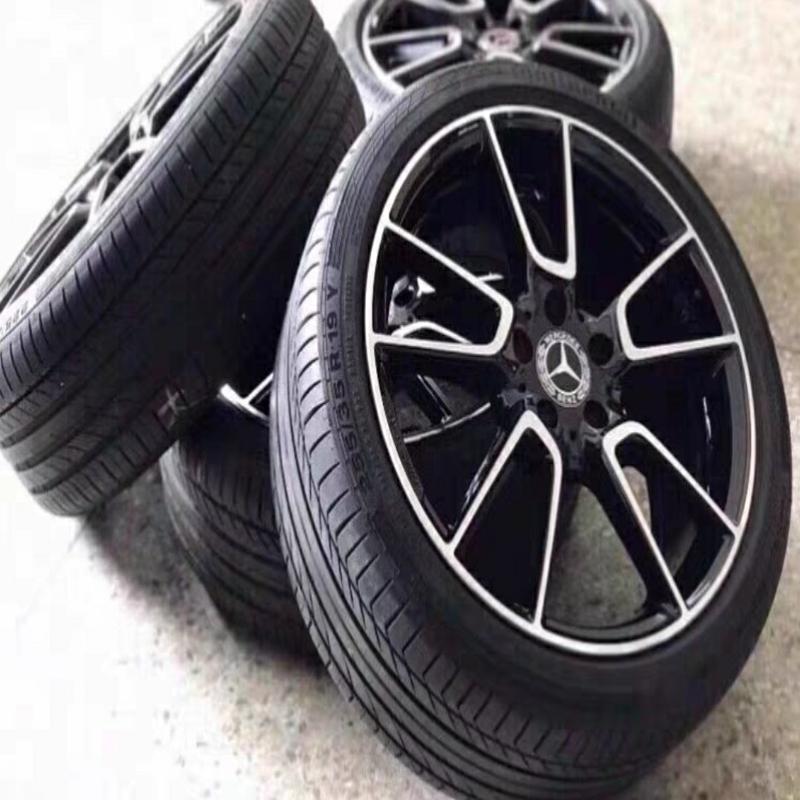 议价19寸奔驰c43原厂正品轮毂带胎一套 奔驰19寸c43原