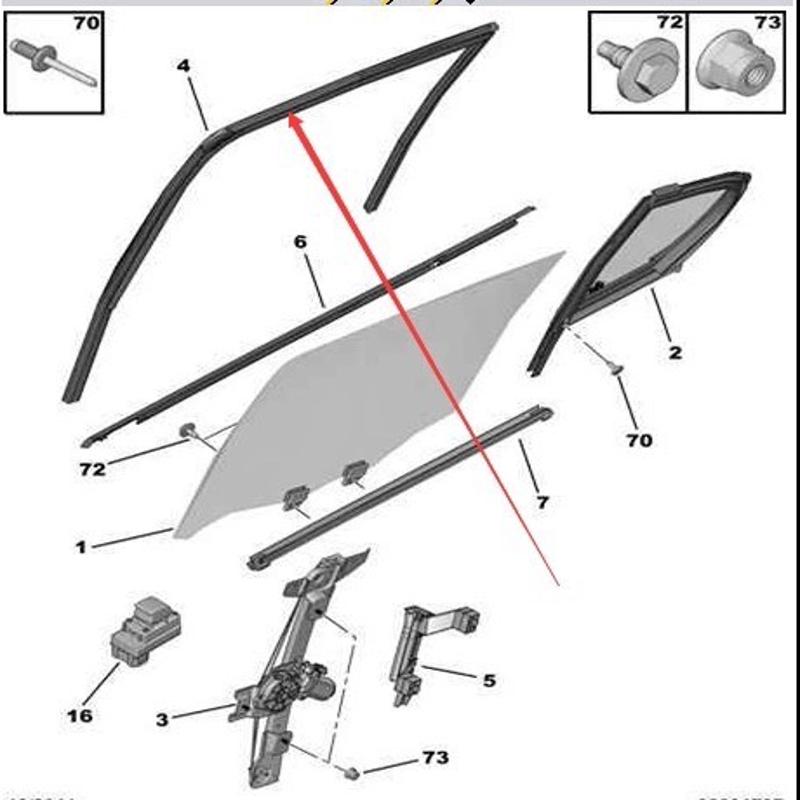 议价标致308 408车门玻璃泥槽，全新配件，车门玻璃导槽，