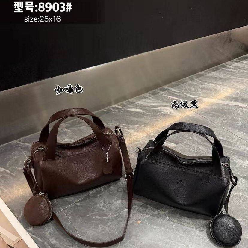 复古植鞣皮枕头包女手提大容量保龄球包百搭日常手提斜挎包小众,箱包皮具/热销女包/男包,托特包,淘宝优惠券,粉丝福利购,淘宝优惠卷