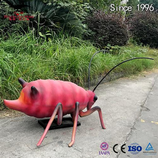 巨型仿真昆虫道具制作基地红色软体硅胶机械动态模型