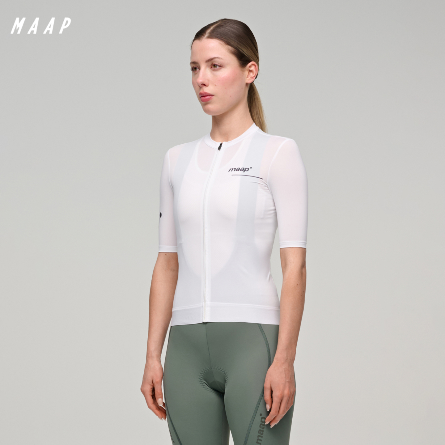 【秋冬新色】MAAP 女士 Training 系列 短袖骑行服 白色