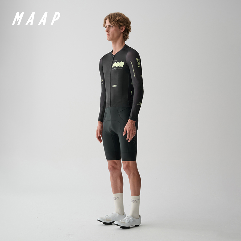 MAAP 男士 Aerate Team Bib Evo Cargo Black 骑行短裤