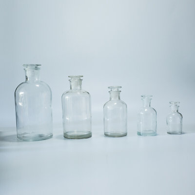 玻璃小口磨口磨砂试剂瓶茶色白色细口瓶透明密封瓶化学实验小口瓶