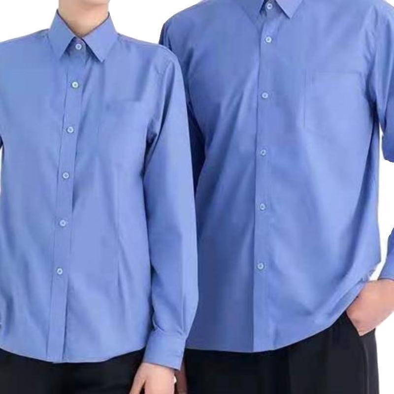 胖东来优选新式检察夏季制服工作服男女检查衬衫夏裤夏裙蓝白短