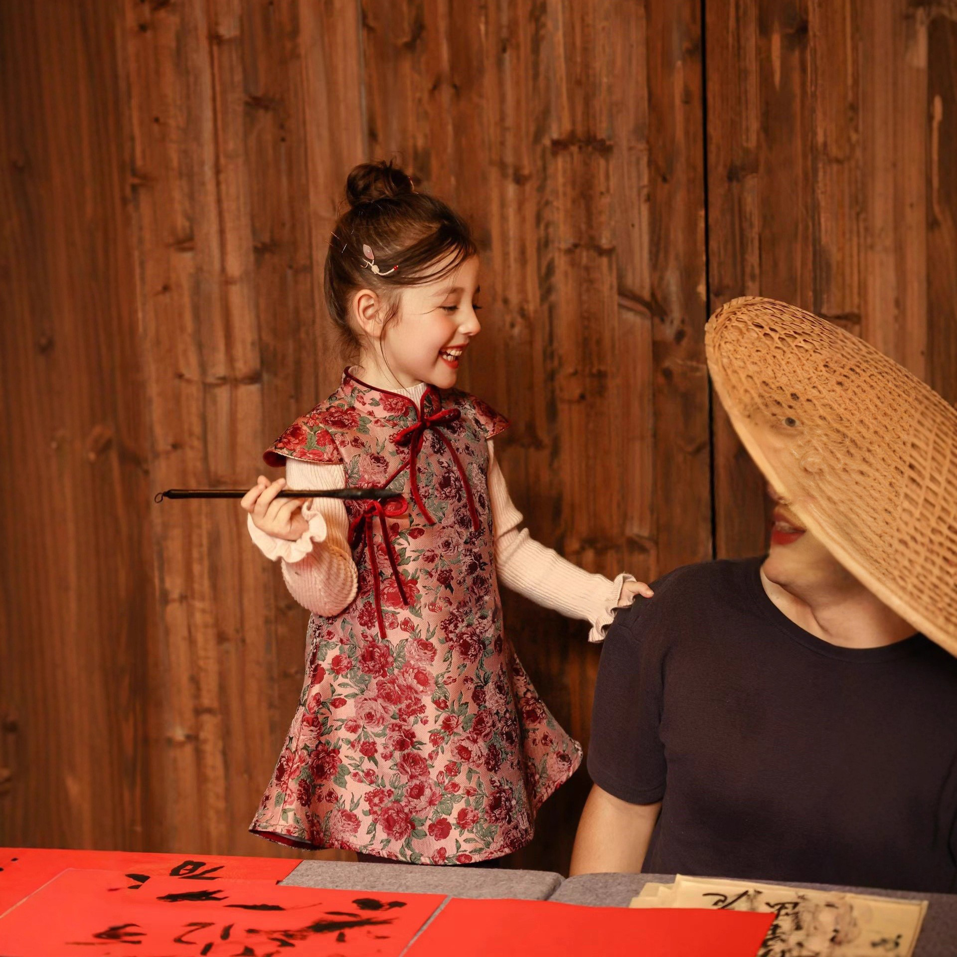 女童2025新款拜年服秋冬季连衣裙