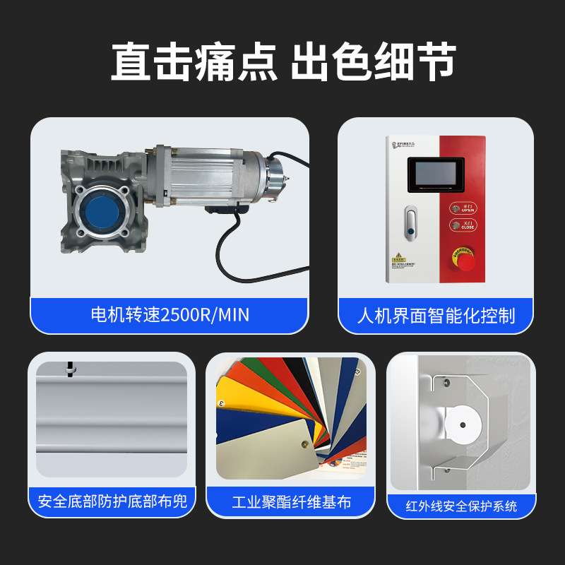 堆积门水泥炼钢厂大型机库防尘背带提升门pvc快速门卷闸门