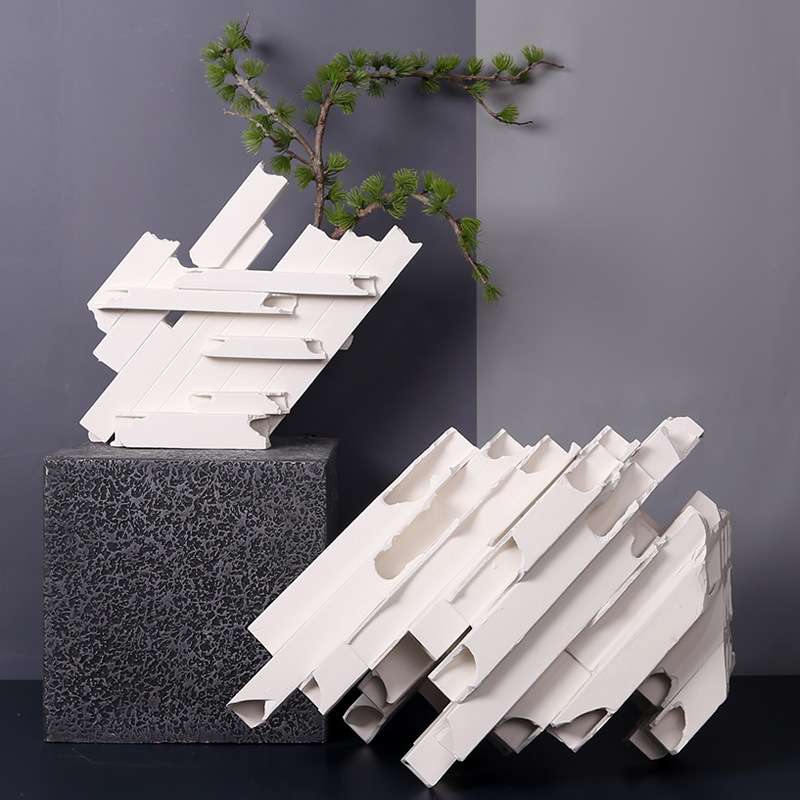 现代简约陶瓷花瓶北欧时尚花瓶摆件干花插花手工艺品家居摆设饰品