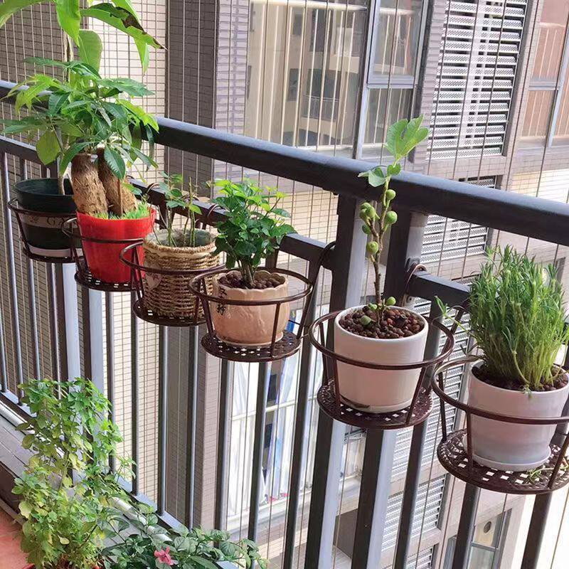 新款不锈钢窗台栏杆花架阳台室外窗沿悬挂花盆置物架子