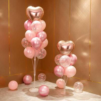 商场桌飘气球生日庆典结婚订婚粉色场景布置地飘立柱装饰开业氛围
