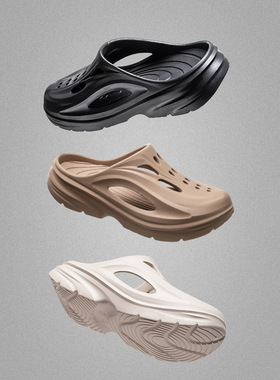 奥拉运动恢复拖鞋户外穿男士厚底增高防滑舒缓凉鞋ORA MULE洞洞鞋