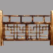 极速厂销厂e促婚庆木质围栏木纹楼梯扶手中式 婚礼布置舞台背景装