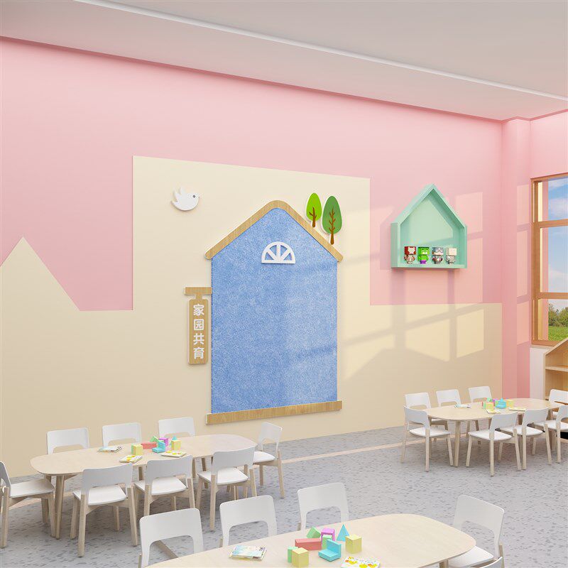 新品高端幼儿园教室楼过道环创装饰毛毡材料班级主题Y文化背景墙
