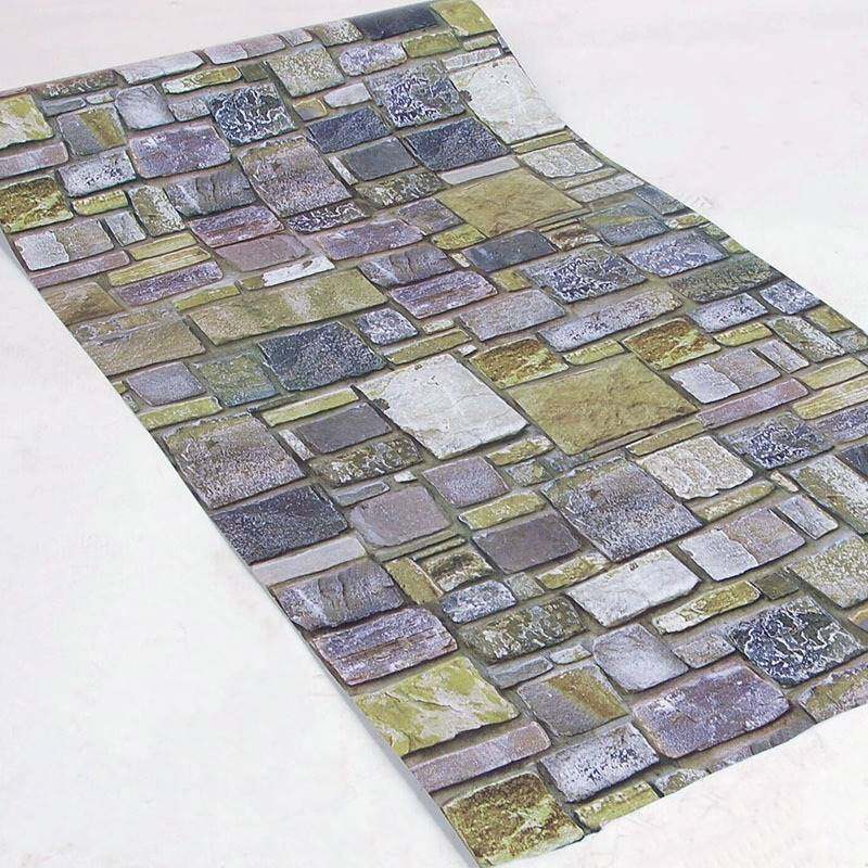 极速3d立体自粘壁纸仿真石头鹅卵石装饰客厅阳P台店面pvc防水防潮,家装主材,PVC墙纸,淘宝优惠券,粉丝福利购,淘宝优惠卷