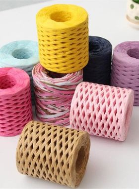 极速New 1Roll 200M Raffia Paper Ribbons PacNking Twine Rope