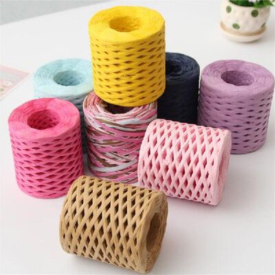 极速New 1Roll 200M Raffia Paper Ribbons PacNking Twine Rope