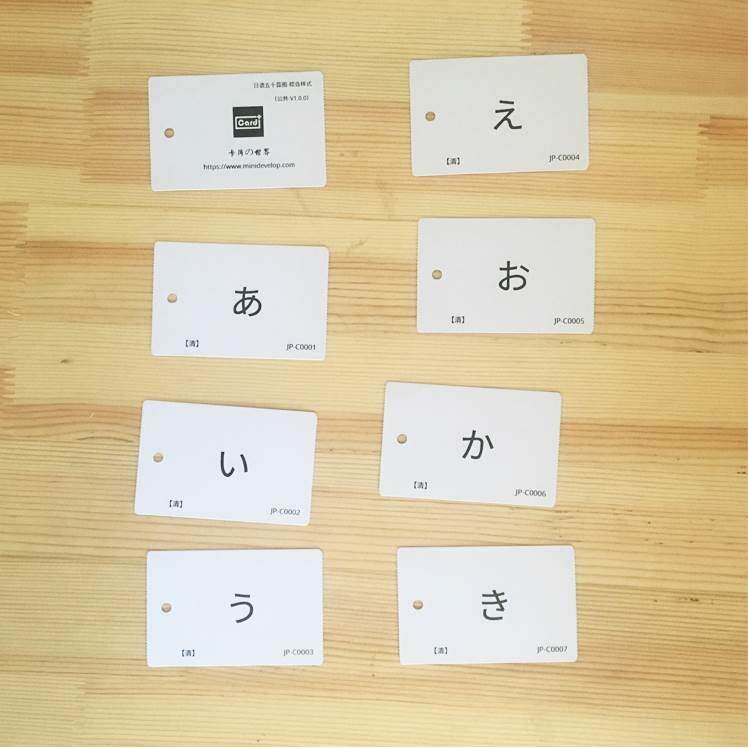 新品学习五十g音图卡片日文早教平假名片假名学语单字词汇日语初