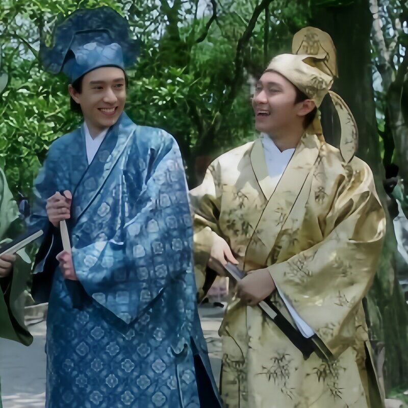 新品江南四大才子古装q唐伯虎点秋香服装周星驰同款伴郎搞笑年会