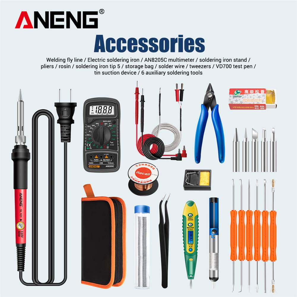 新品ANENG 25pcsset Electric Soldering Iron Kits AdjYustable