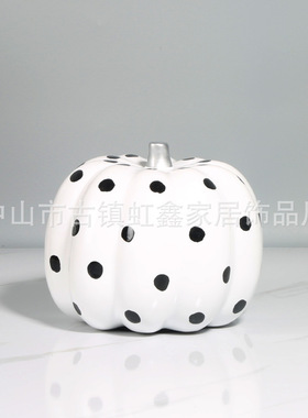 极速现代简约黑白风格南瓜t摆件样板房售楼处儿童房书房软装饰品