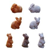 EasterK Ornaments Bunny Fake Car 极速Simulation Fur Rabbit