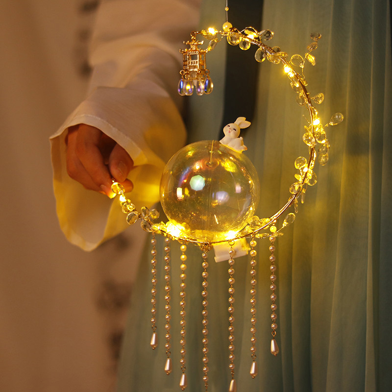 极速中秋节广寒宫灯diy手工自制花灯材料包兔子O古风汉服手提灯CG,节庆用品/礼品,灯笼材料包,淘宝优惠券,粉丝福利购,淘宝优惠卷