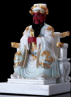 极速广济龙王菩萨五爷佛像山x西五爷像供奉龙袍龙五爷财神爷摆件