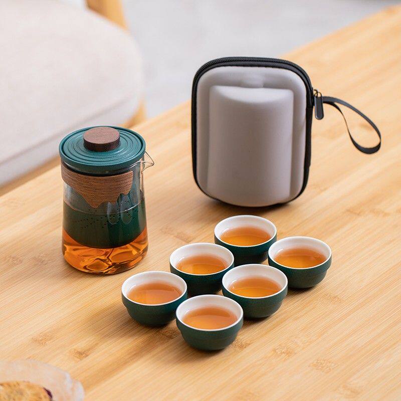 旅行茶具套装高端全套功夫陶瓷便携茶壶户外车载快客杯防烫过滤