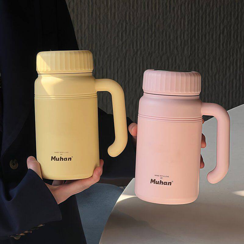 Gucgres学生保温杯女生高颜值水杯办公室大容量杯子泡茶杯生日