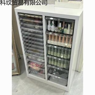 文具收纳柜抽屉式a4文件柜钢笔铅笔储物柜平底多层美甲收纳柜