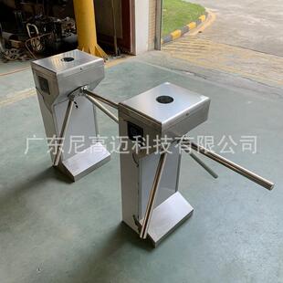 工厂车间三辊闸机智能人脸识别三叉杆式旋转门健身房不锈钢滚栅门