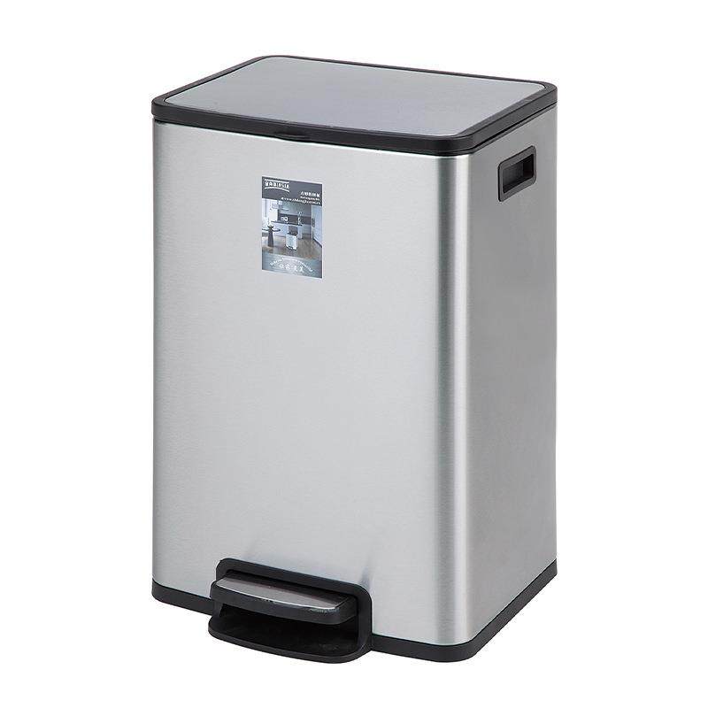 JASJA厨房脚踏垃圾桶家用厨房客厅带盖干湿分离不锈钢脚踩大容量