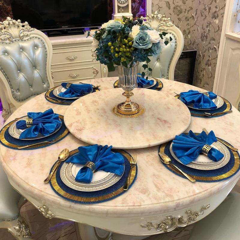 欧式美式样板间家居餐桌桌旗布艺装饰品西餐垫餐布手工餐垫