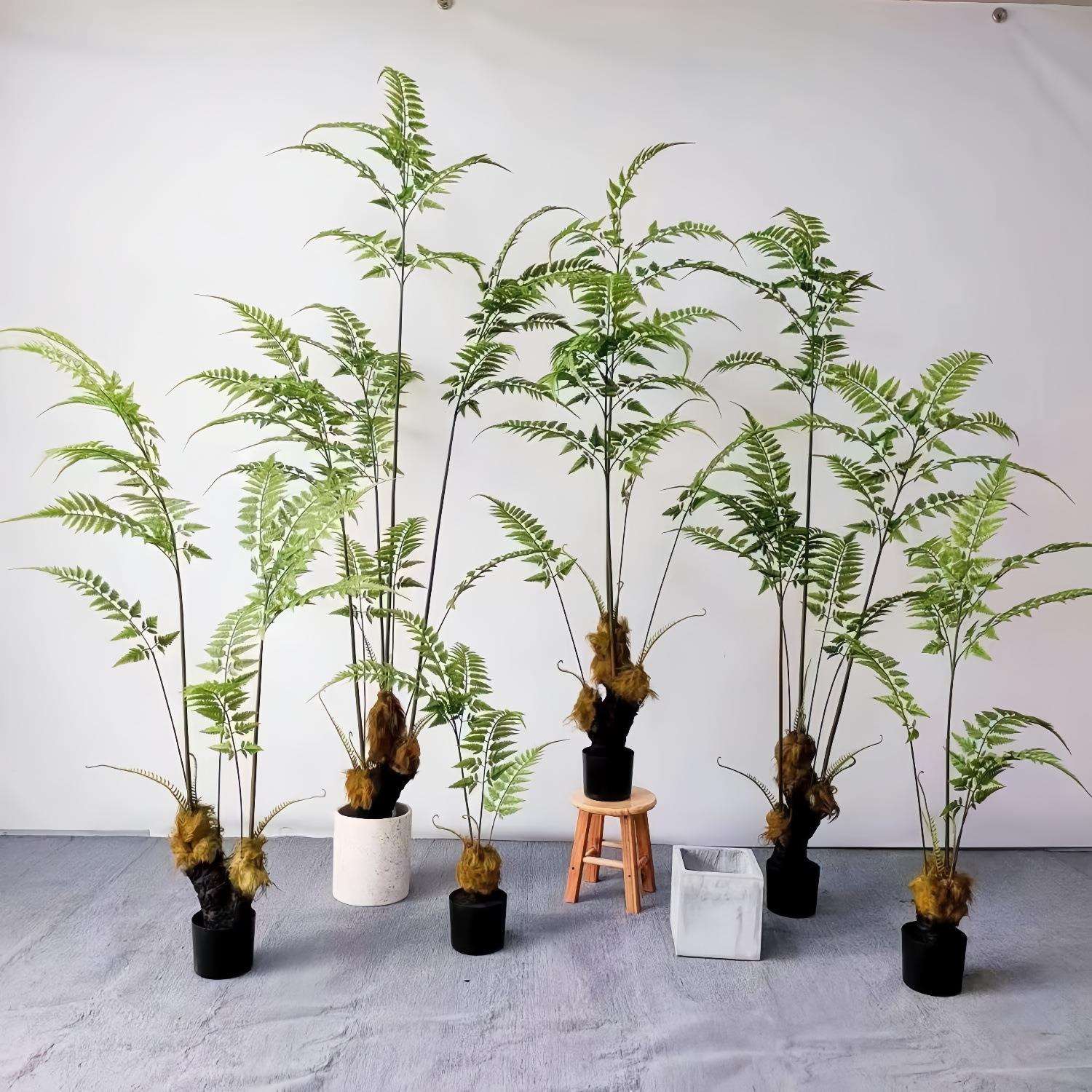仿真猴头蕨金丝蕨绿植盆栽金星蕨假植物仿真绿植盆栽装饰摆件